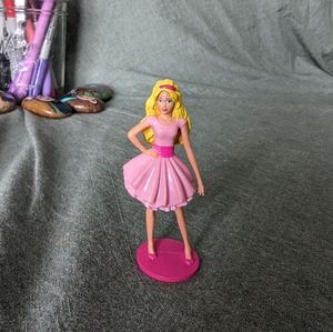 Barbie Figure 3" Mattel Light Skin Blonde Pink Dress Party Toy Fashion Doll Head